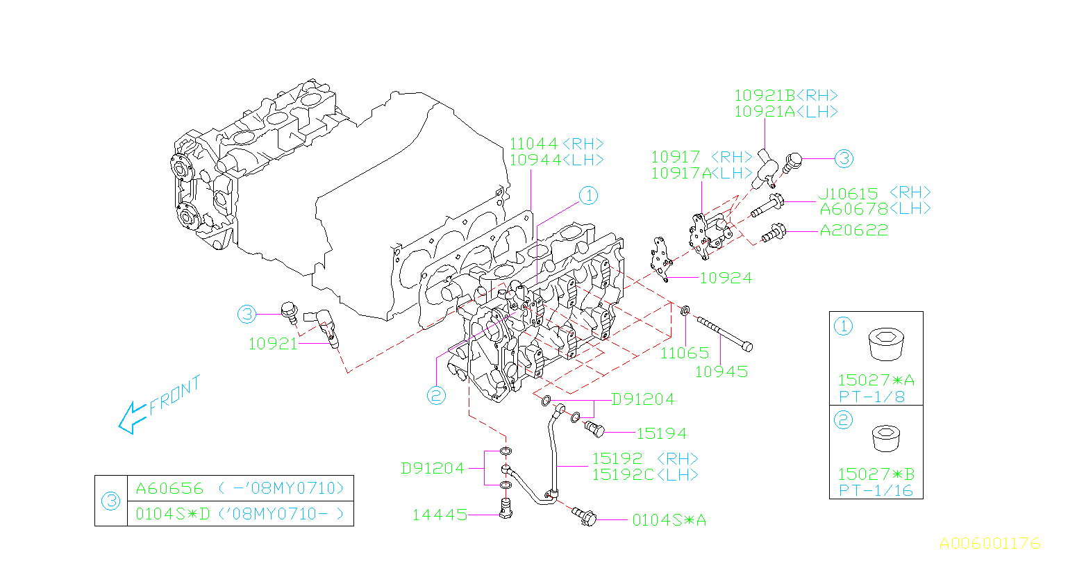 2008 Subaru Outback Engine Variable Valve Timing (VVT) Solenoid